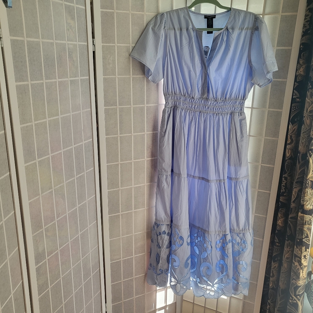 Chelsea And Theodore Eyelet Cotton Dress NWT Sz M